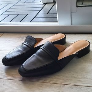 Marc Fisher Black Leather Mules 7.5